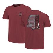 Mississippi State Campus State Comfort Colors Pocket Tee